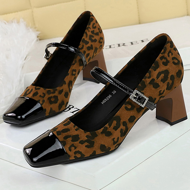 Shoe Tree - BIGTREE Schuhe mit Leopardenmuster für Damen,