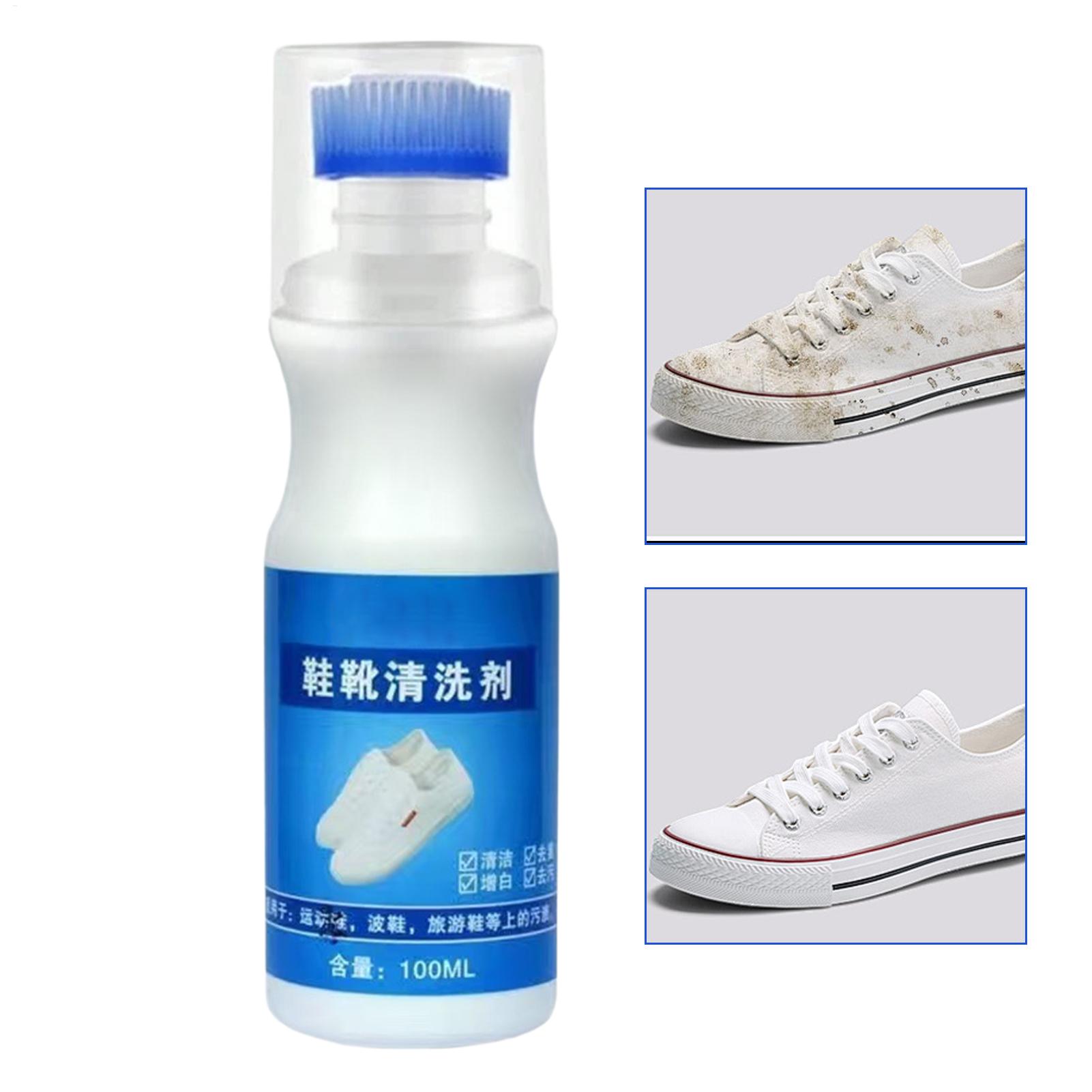 Sneaker Care Spray - No-Wash Schaum-Schuhreiniger, 100 ml, weißer Schuhfleckenentferner,