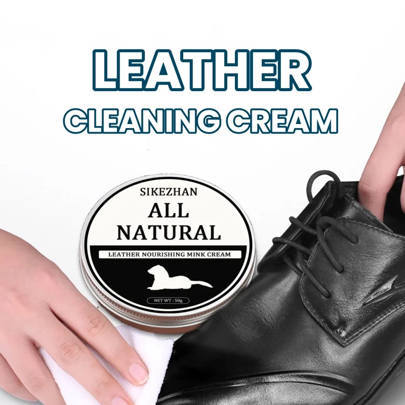 Leather Shoe Polish - SIKEZHAN Leder-Sofa-Reiniger, Nagellack, Nerzöl, Creme, Luxus-Beutelpflege,